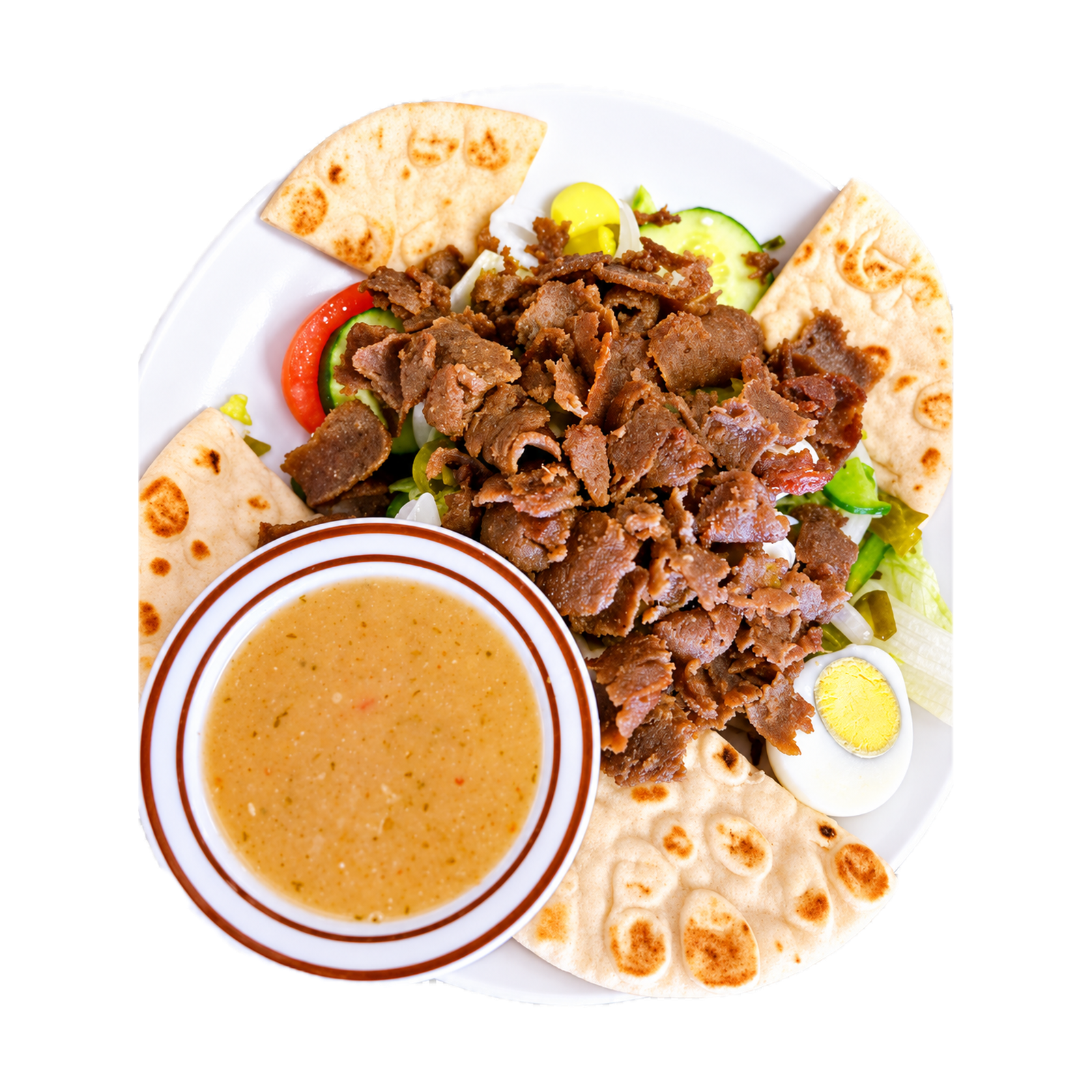 Gyro Platter with Soup