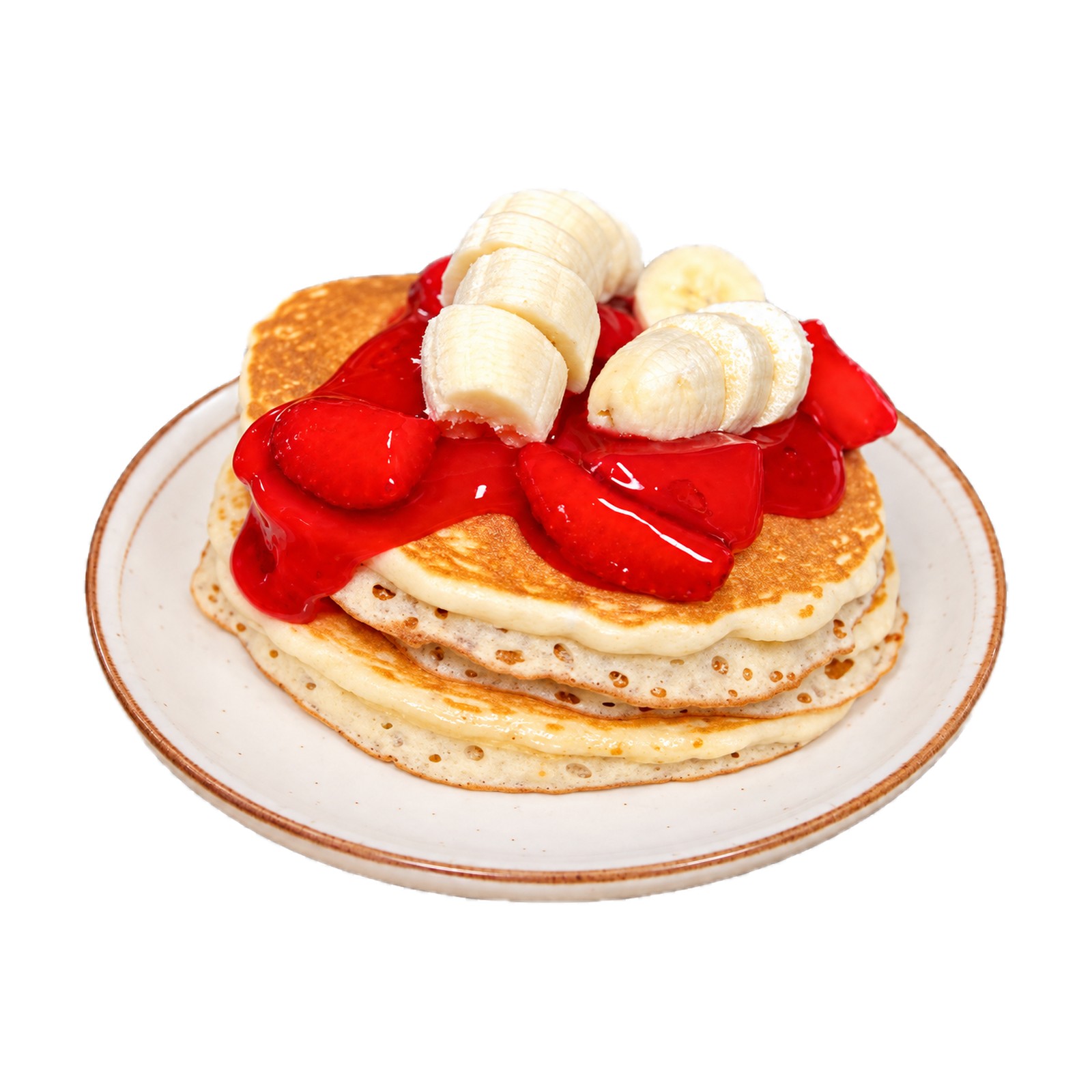 Strawberry banana pancakes